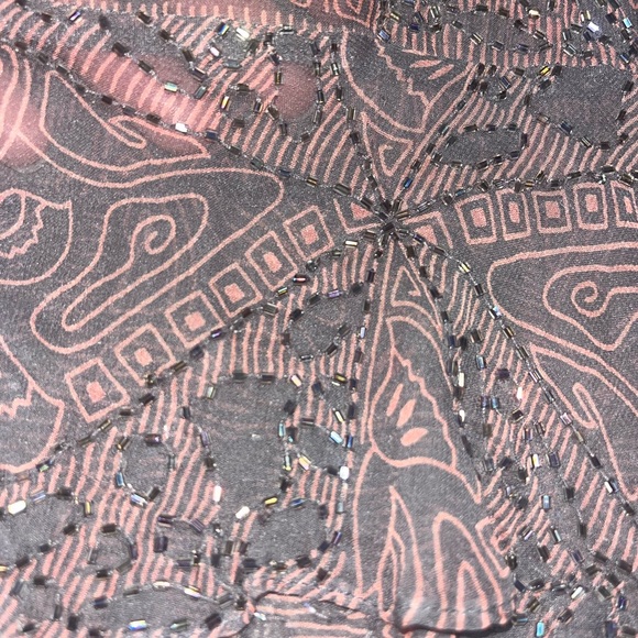 🧚🏼‍♀️VINTAGE Beaded Shear Swing Crop Top🧚🏼‍♀️ - Picture 3 of 8